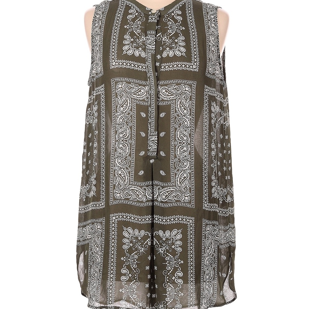 Banana Republic BANDANA-PRINT SLEEVELESS BLOUSE